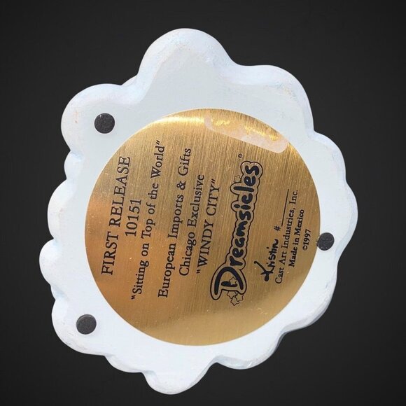 Vintage 1997 Dreamcicles Sitting on Top of the World Figurine Chicago Windy City - Picture 5 of 5